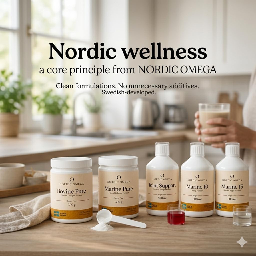 Nordic Omega Bovine Pure Collagen Powder Unflavoured 300g nordic wellness