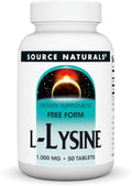 Compresse Source Naturals L-Lisina 1000mg Forma Libera - 50 pezzi