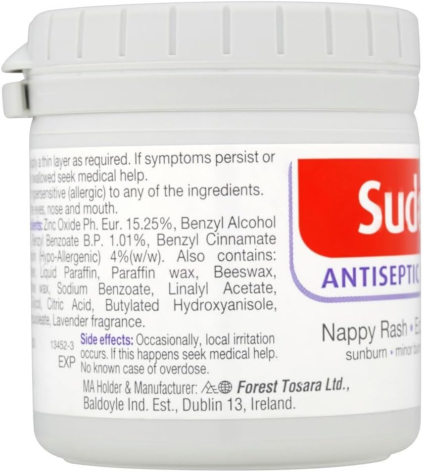 Sudocrem Antiseptic Cream with Zinc Oxide - 400g ingredients