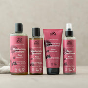 Urtekram Moisturising Rose Shampoo, shampoo bottle packaging, rose fragrance, 250ml, daily haircare use & other variants