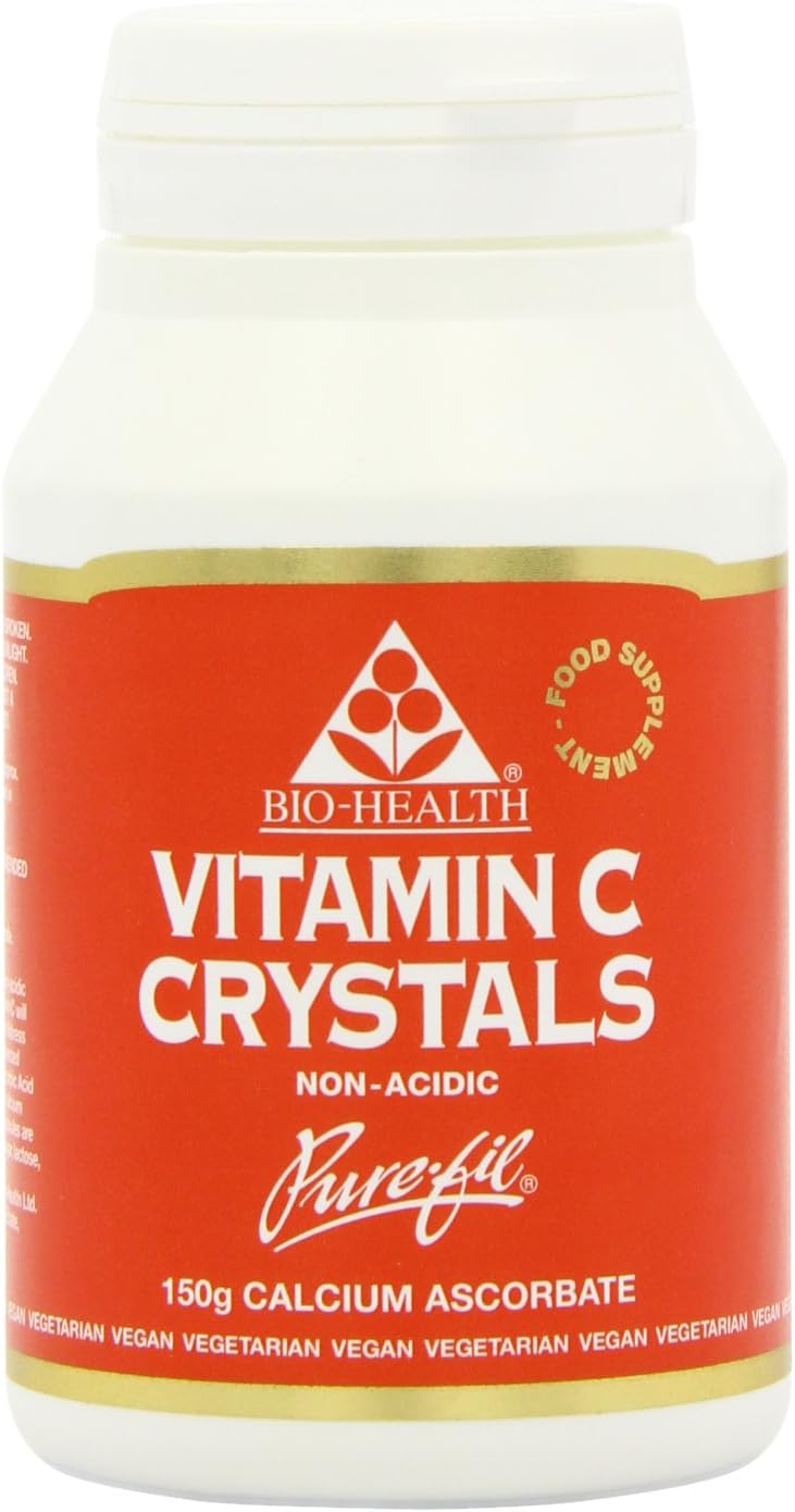 Bio-Health Vitamin C calcium ascorbate crystals powder supplement tub 150g