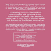 Urtekram Moisturising Rose Conditioner tube, rose scent, no flavour, 180ml, ingredients