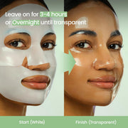Biodance Refreshing Sea Kelp Hydrogel Face Mask 4 Sheets application guide with hydrogel face mask