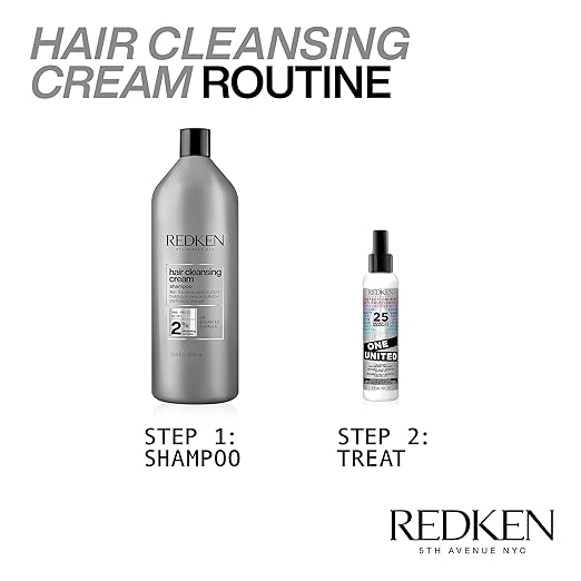Redken Detox Hair Cleansing Cream Clarifying Shampoo bottle, 1000ml routine.