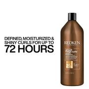 Redken All Soft Mega Curls Shampoo bottle, sulfate-free, 1000ml on white background.