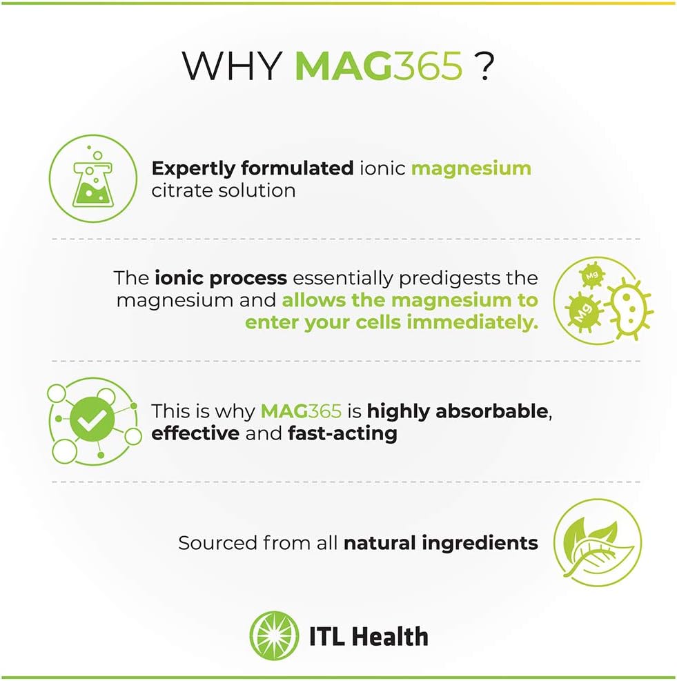 MAG365 Magnesium Citrate Powder, Unflavored - 300g