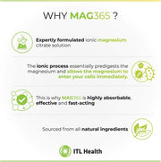 MAG365 Magnesium Citrate Powder, Unflavored - 300g