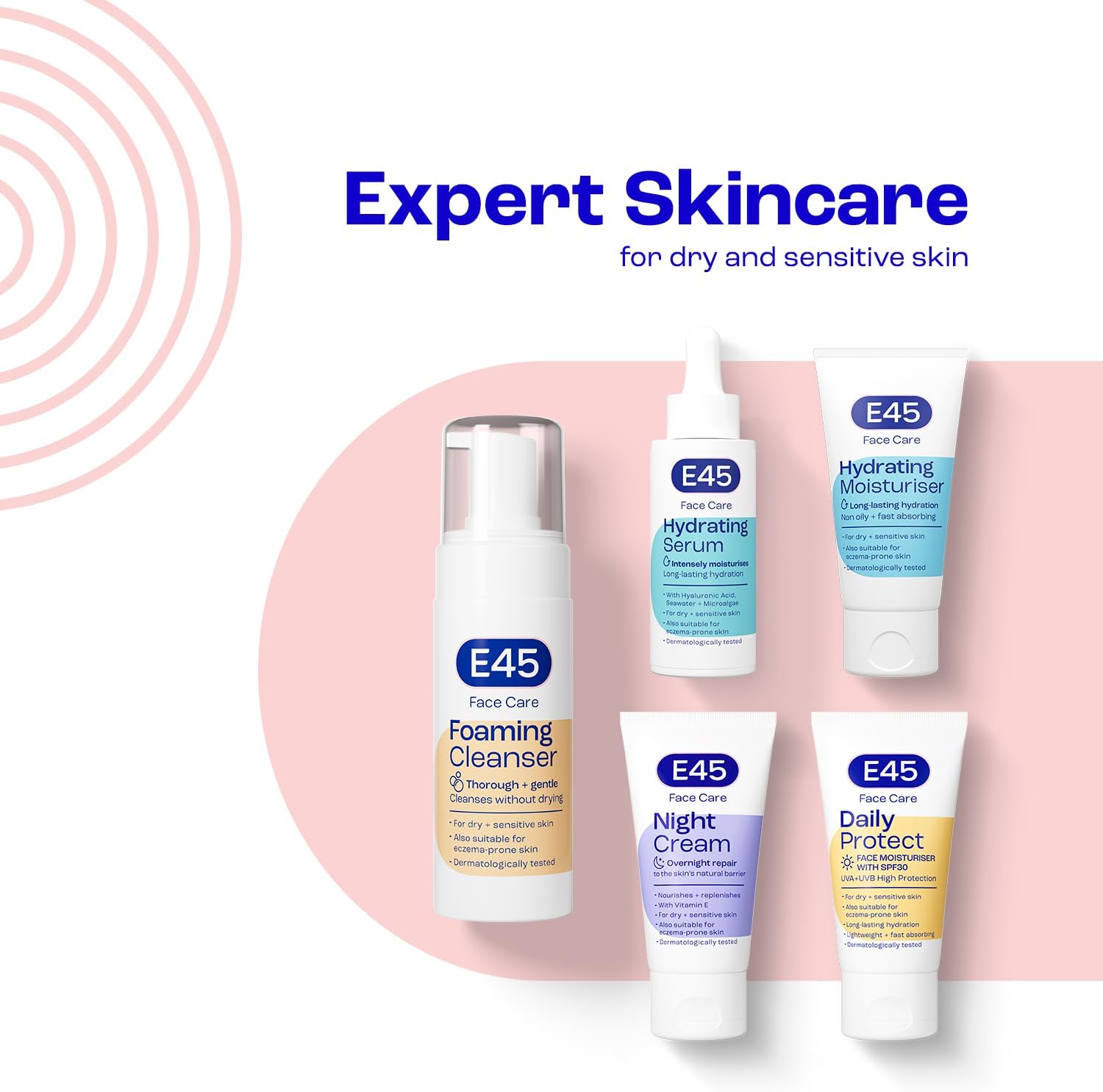 E45 Face Care Hydrating Moisturiser 50ml expert skincare routine