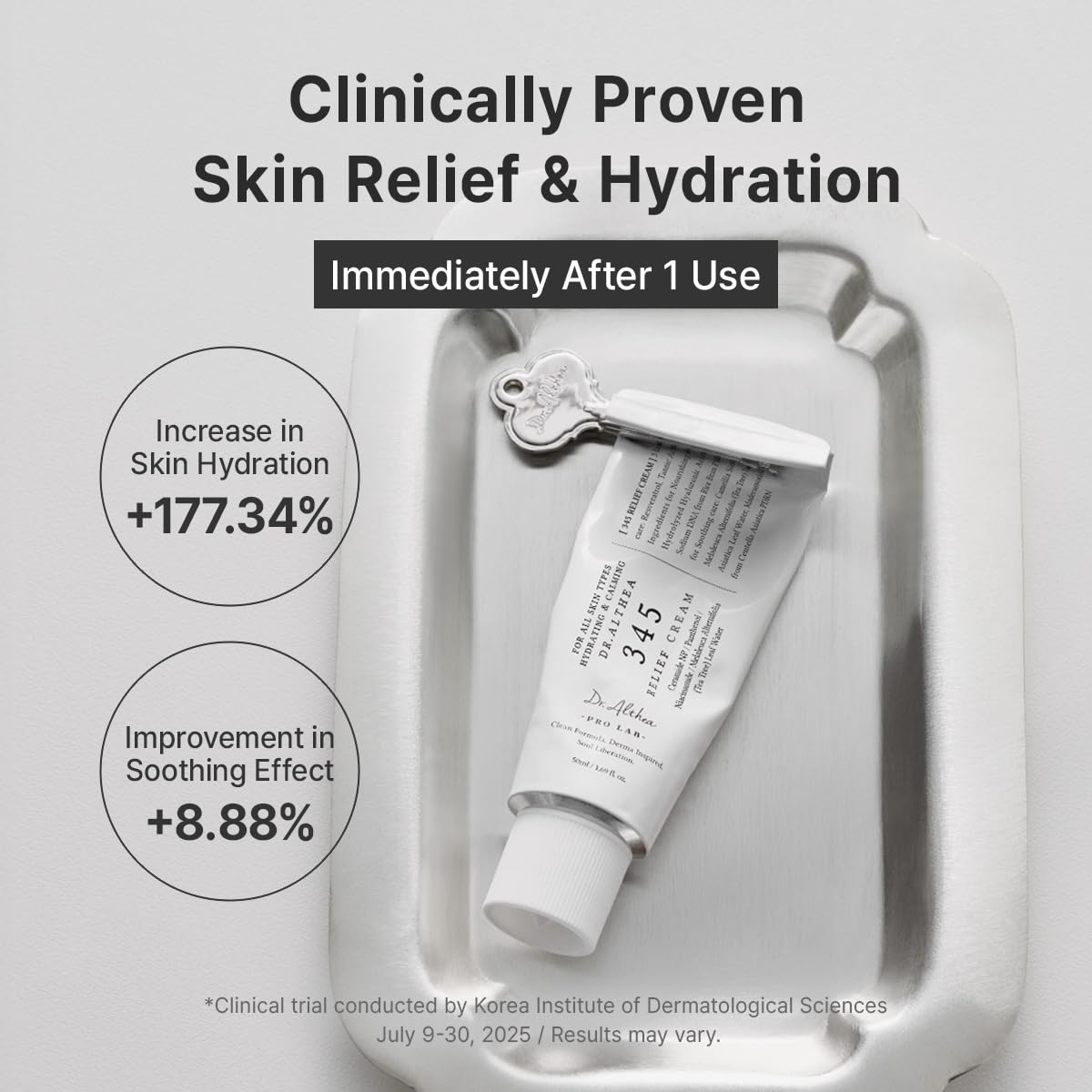 Dr. Althea 345 Relief Cream facial moisturiser application guide tube skincare 50m