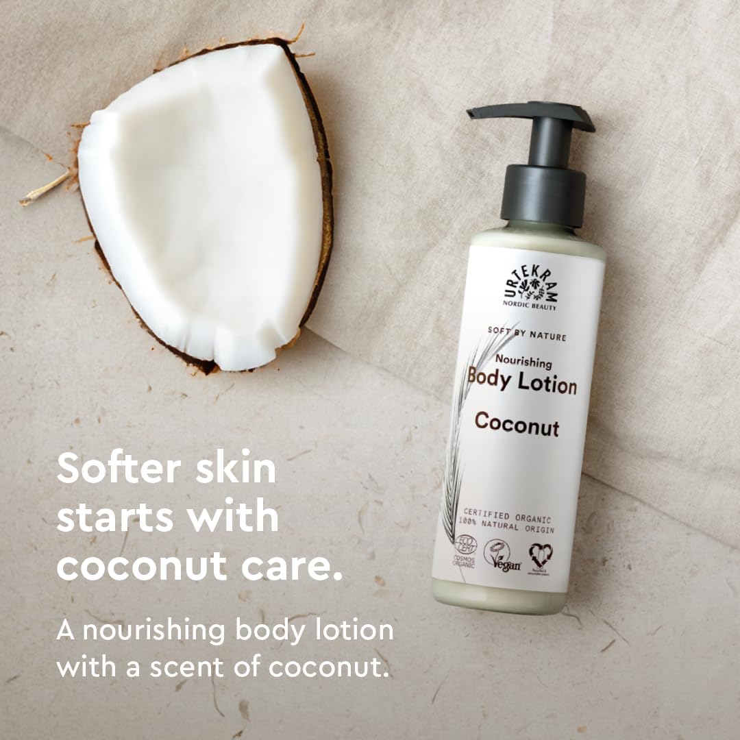 Urtekram Nourishing Coconut Body Lotion 245ml bottle for everyday body care