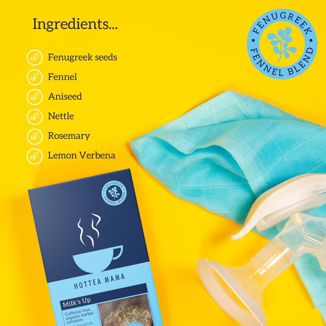 How to Use Image: Hottea Mama herbal tea brewing cup fennel fenugreek 14 bags