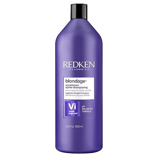 Redken Blondage Color Depositing Purple Conditioner bottle, 1000ml.