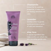 Urtekram Soothing Lavender Body Wash 200ml bottle for everyday shower care