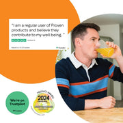 How to Use Image: ProVen Urgent-C probiotic sachets 30 pack mixing drink in glass