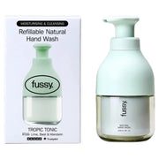 Fussy Refillable Natural Hand Wash Tropic Tonic lime basil mandarin fragrance 240ml bottle and refill front packaging