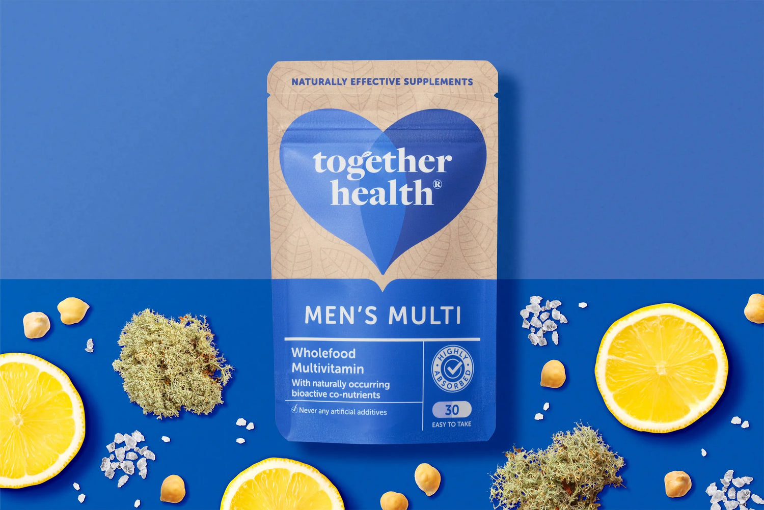Together Health Multivitaminico Uomo - Formula da Cibi Integrali con Zinco - 30 Capsule