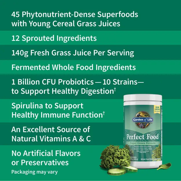 Garden of Life Perfect Food Super Greens Formula Powder
