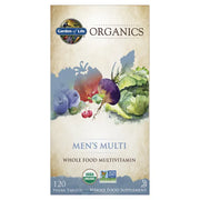 Garden of Life Organics Whole Food Multivitamin for Men  box, 120 vegan tablets