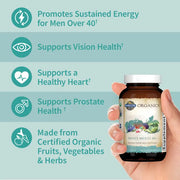 Garden of Life Organics Men's Multi 40+ - Whole Food Tablets