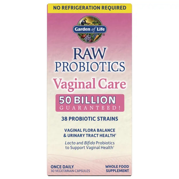 Box of Garden of Life Raw Probiotics for Women, 30 vegetarian capsules.
