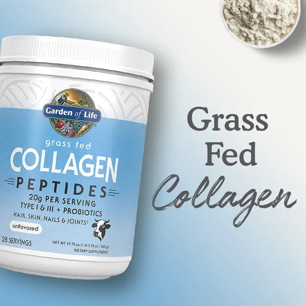 Garden of Life Grass Fed Collagen Peptides - Unflavored Powder