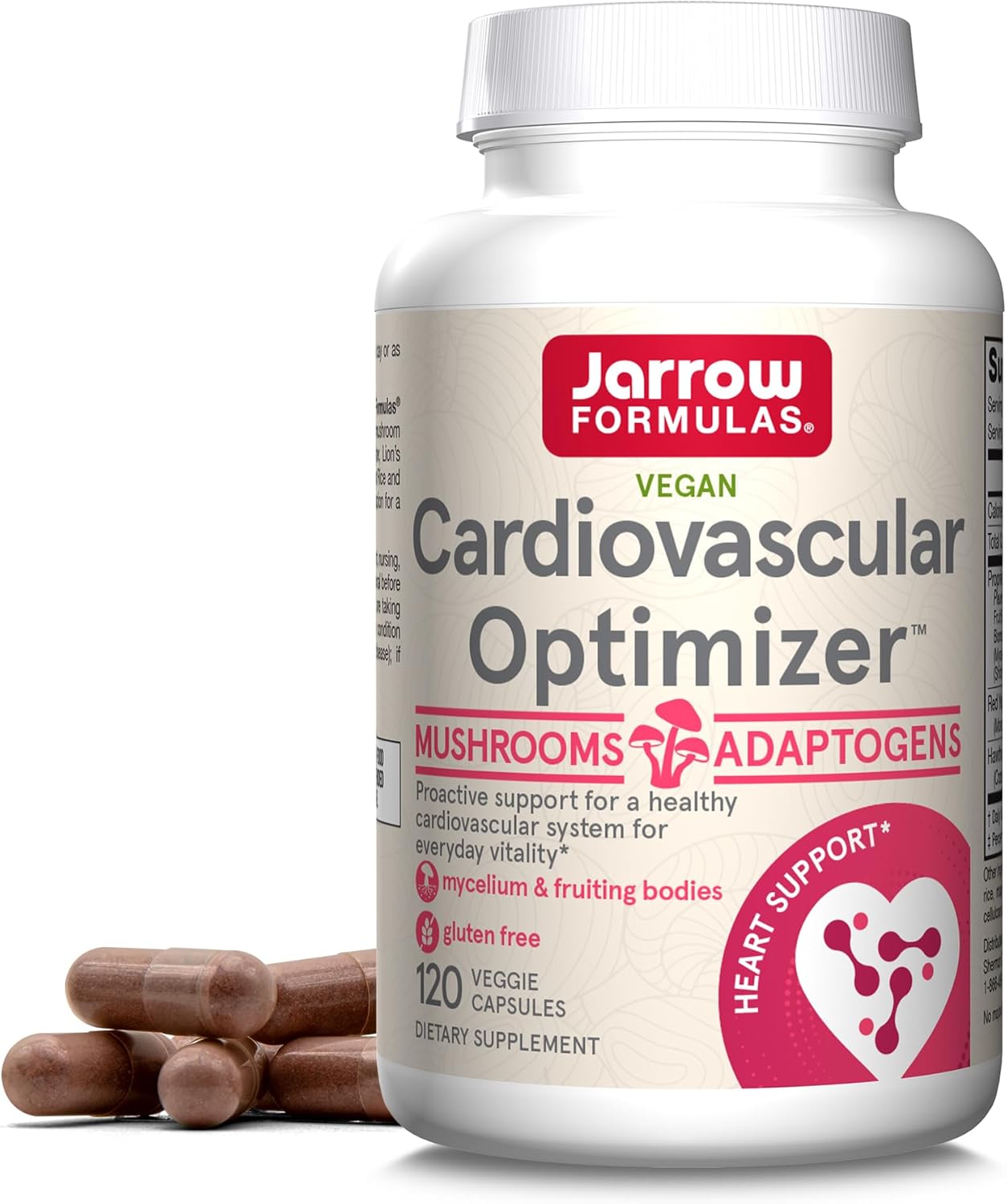 Front Image: Jarrow Formulas cardiovascular optimizer veggie capsules 120 count front packaging bottle