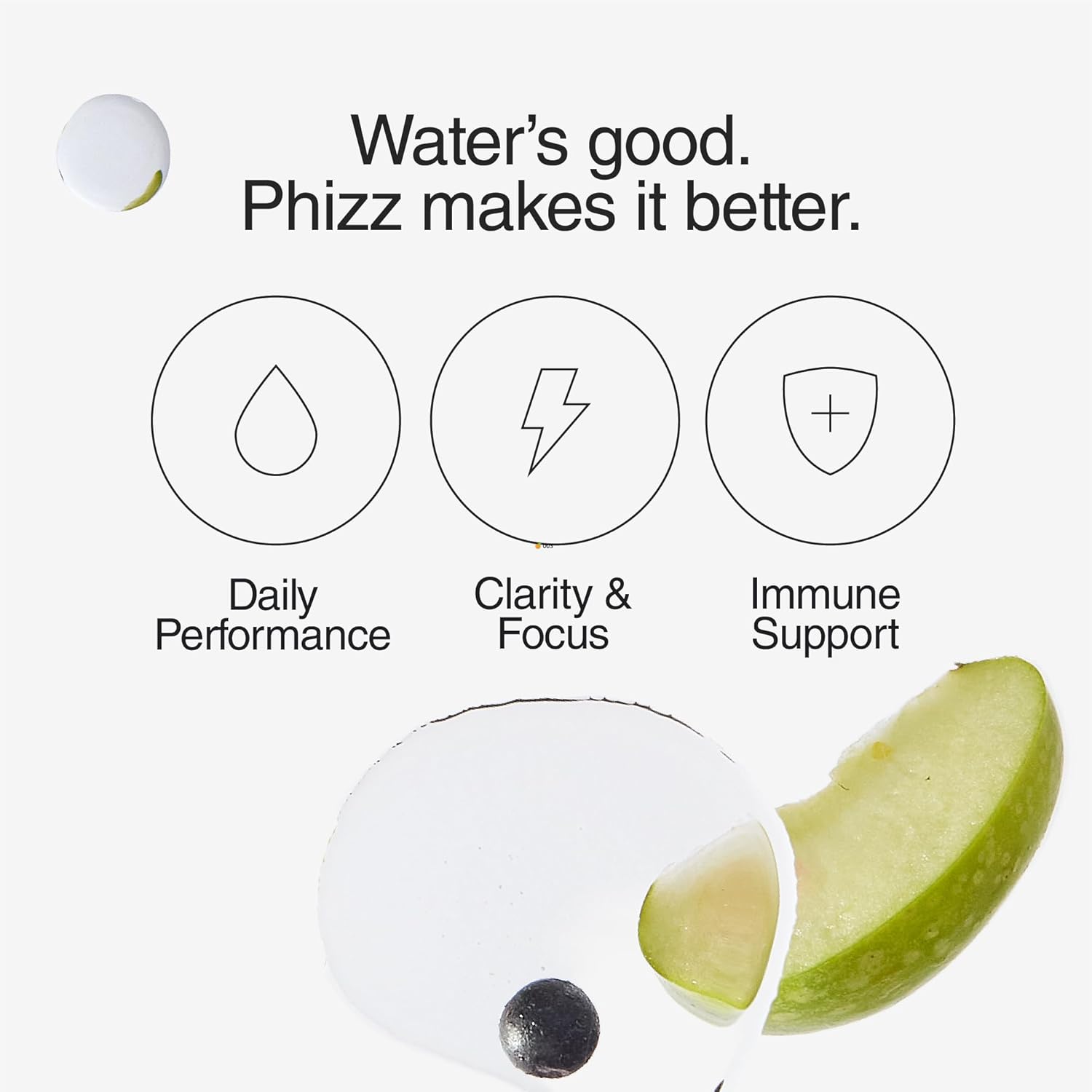 Phizz Daily 3-in-1 Electrolyte & Multivitamin Apple & Blackcurrant Tablets 