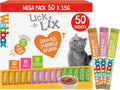Webbox Lick-e-Lix Snack per Gatti Confezione Varietà – 50 x 15g Bustine