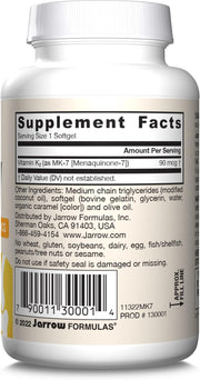 Barcode Image: Jarrow Formulas Vitamin K2 MK-7 90mcg softgels barcode 60 count