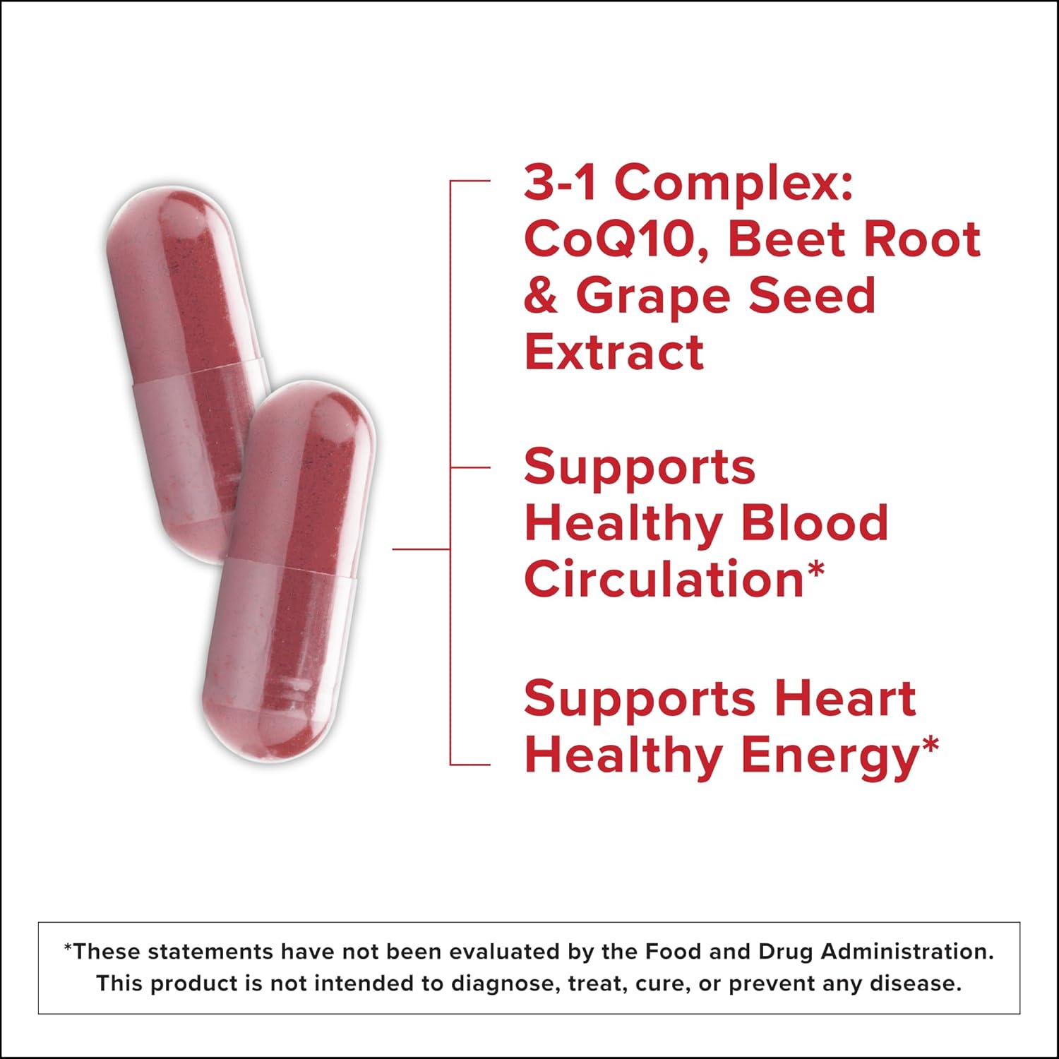 Qunol Beet Root CoQ10 Capsules 60 Count