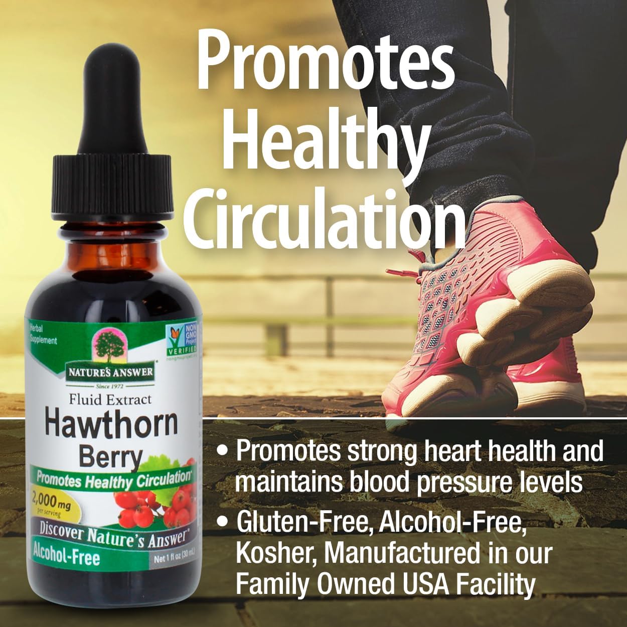 Nature’s Answer Hawthorn Berry Alcohol-Free Liquid Extract - 30ml