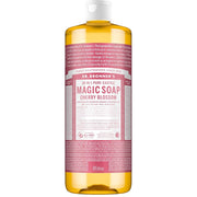 Dr. Bronner's Cherry Blossom Pure-Castile Liquid Soap bottle, cherry blossom scent, 945ml