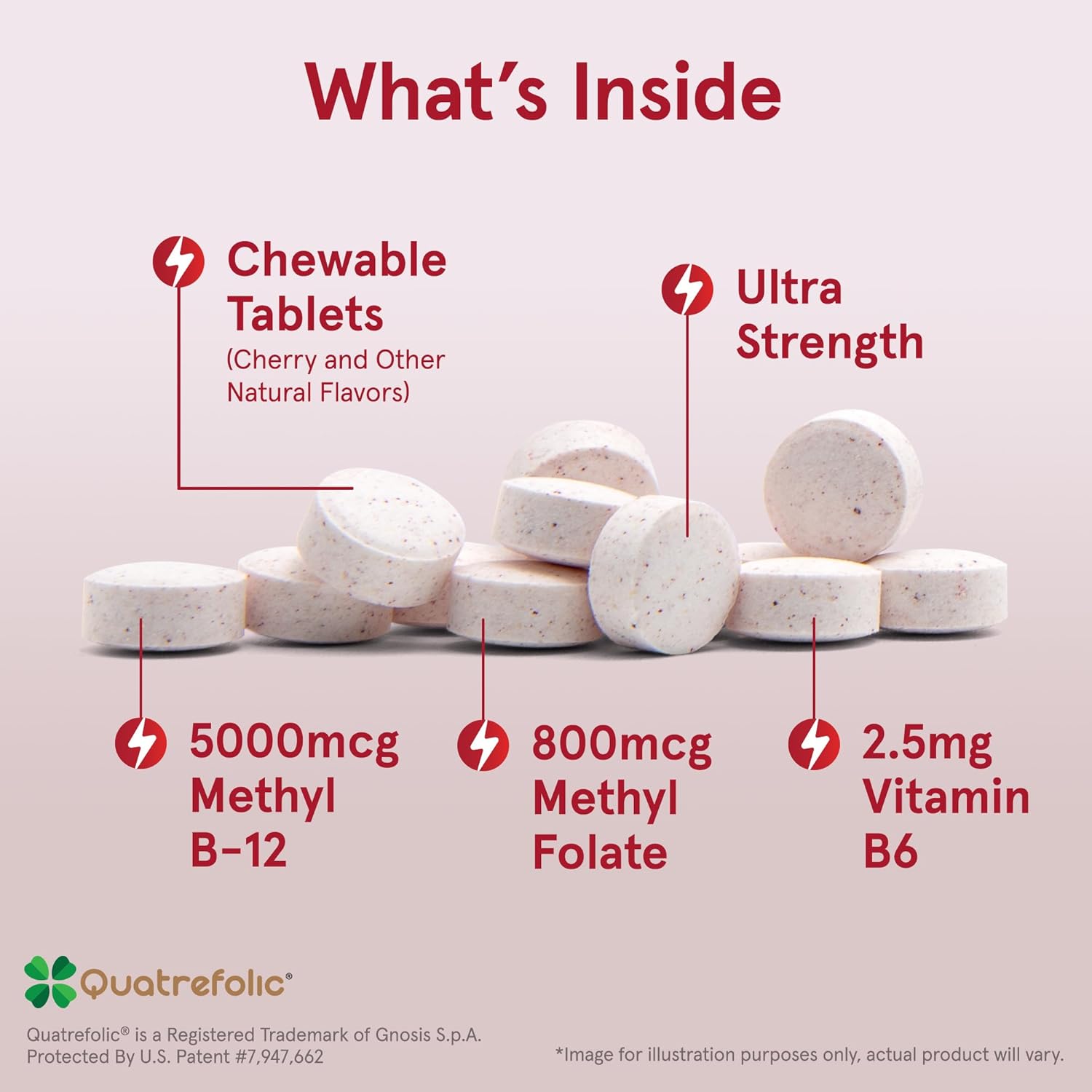 Jarrow Formulas methyl b12 5000mcg methyl folate 800mcg chewable tablets daily supplement use 60 count