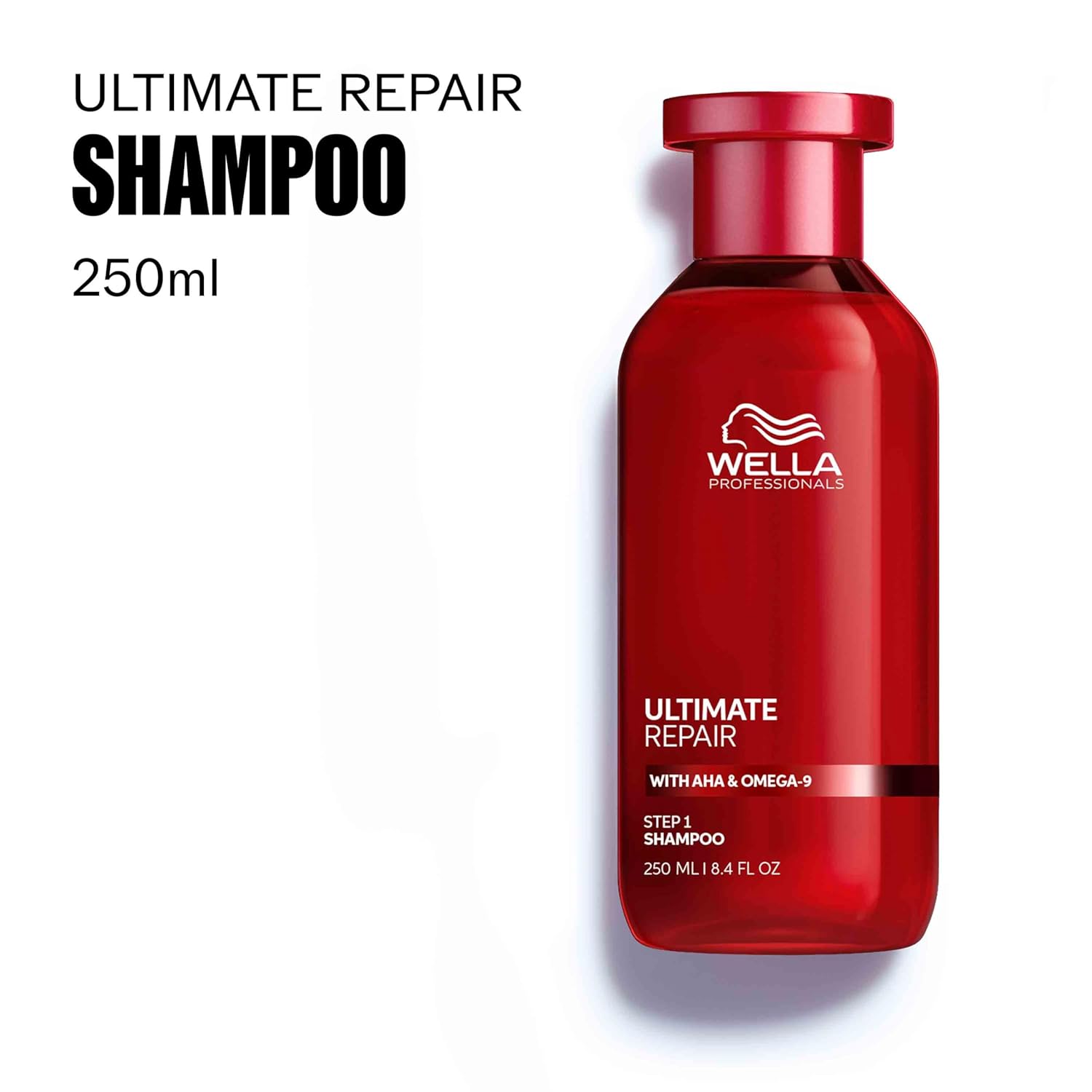 WELLA PROFESSIONALS Ultimate Repair Shampoo bottle, 250ml, front view.