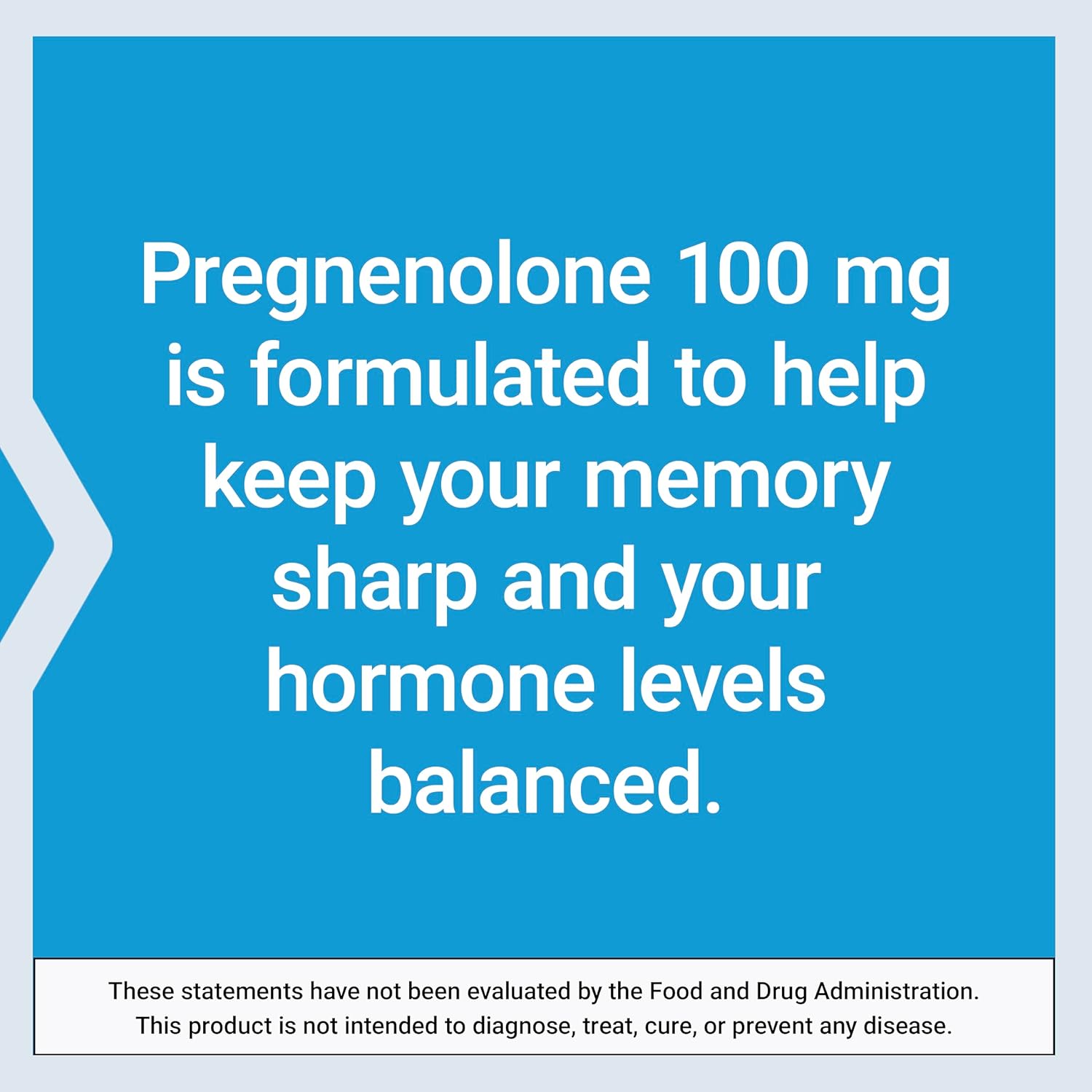 Life Extension Pregnenolone - 100mg Dietary Supplement for Wellness - 100 Capsules
