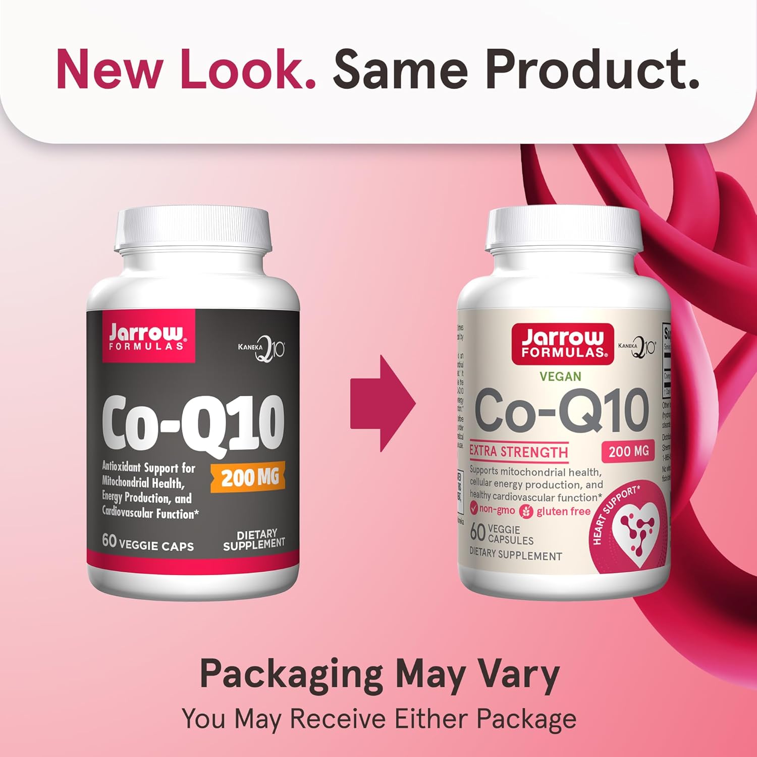 Jarrow Formulas Co-Q10 200 mg - 60 Veggie Capsules new look
