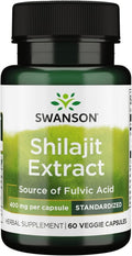 Swanson Estratto di Shilajit 400mg 60 Capsule Vegetali