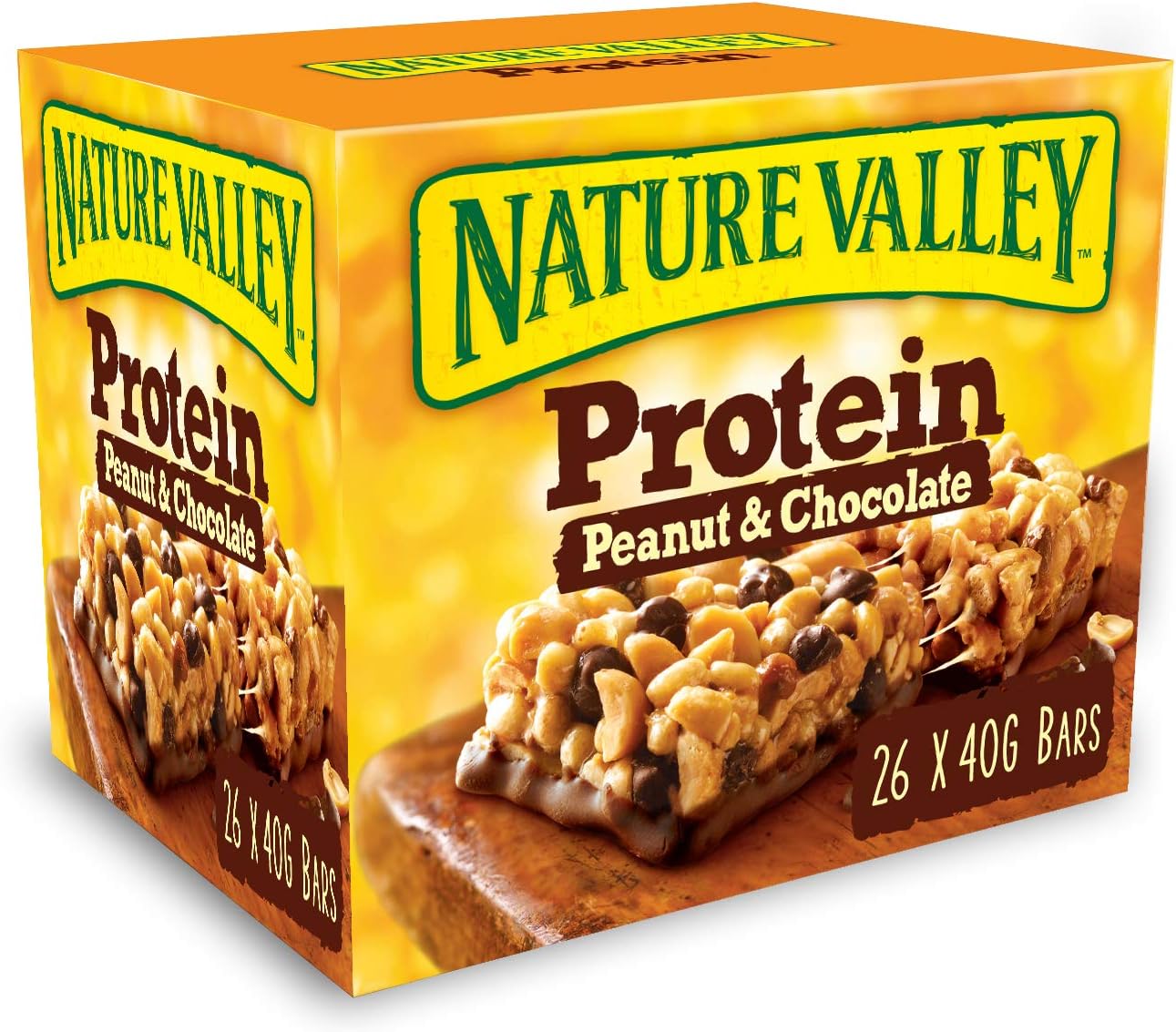Nature Valley Protein Peanut and Chocolate Bars box 26 x 40g protein snack bars