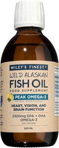 Wiley's Finest Wild Alaskan Fish Oil Omega-3 Liquido al Limone - 250ml