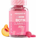 Novomins Biotin Gummies 10000mcg Peach - 60 Count