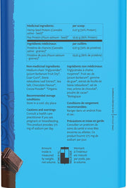 Back of Sunwarrior protein powder tub showing organic certifications.