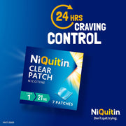 NiQuitin Clear Step 1 Nicotine Patches 21mg 7 Patches
