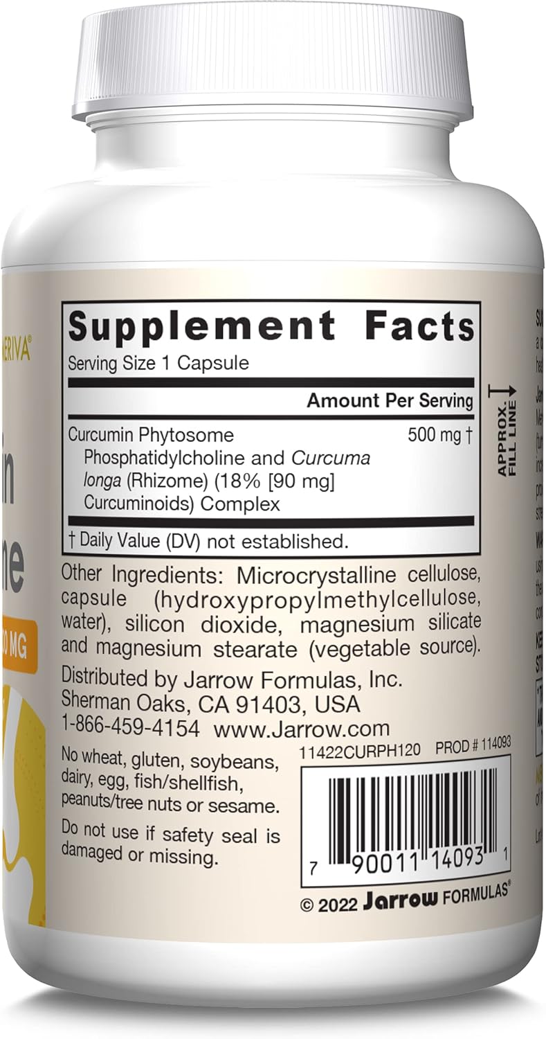 Jarrow Formulas Curcumina fitosoma 500mg Capsule vegetali