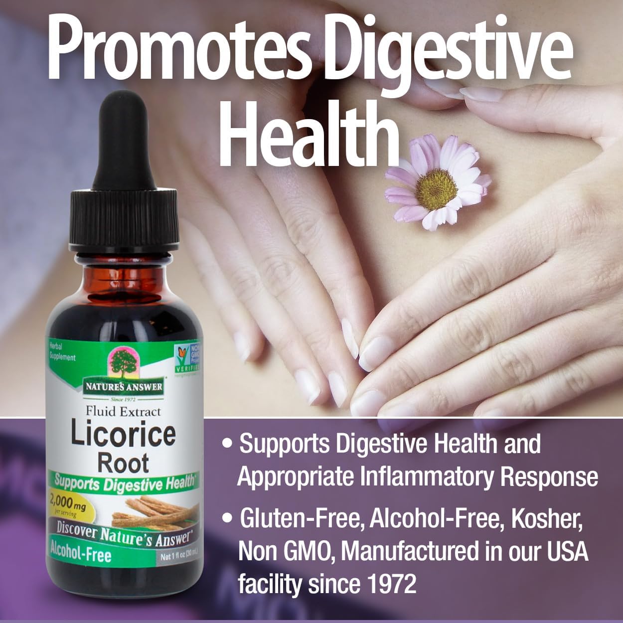 Nature’s Answer Licorice Root Alcohol-Free Liquid Extract - 30ml