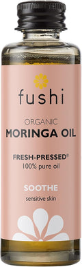 Olio di Moringa Biologico Fushi 50 ml | Olio Fresco Spremuto a Freddo e 100% Puro Lenitivo per Pelle e Capelli Sensibili