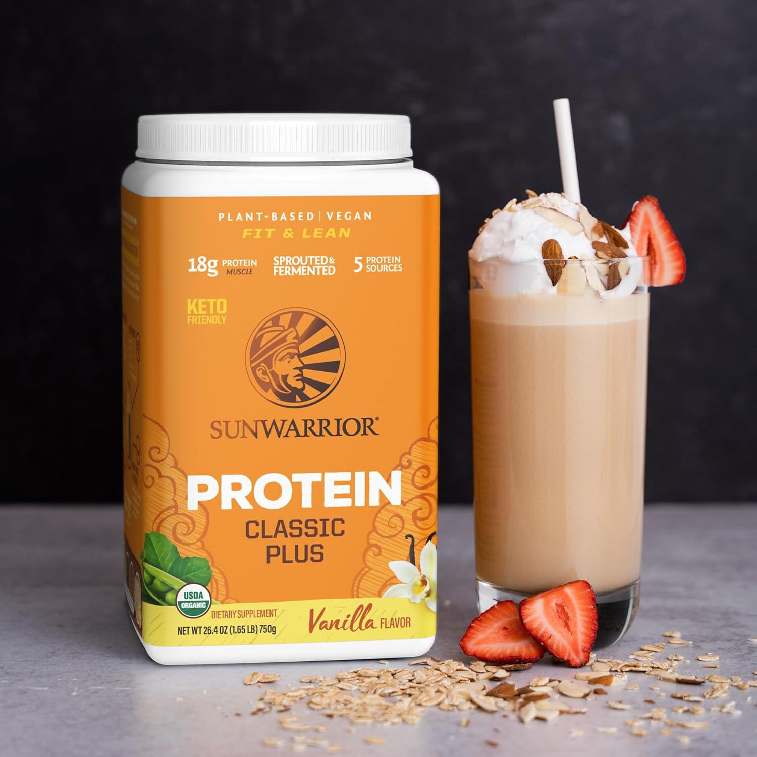 Sunwarrior Classic Plant Protein, Organic Vanilla