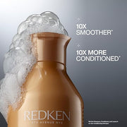 Redken All Soft Shampoo bottle with Argan Oil, 300ml formulation.