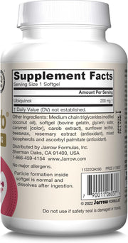 Jarrow Formulas QH-absorb Ubiquinol 200mg 90 Softgels barcode