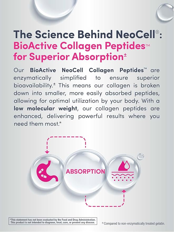 NeoCell Advanced Collagen Peptides with Hyaluronic Acid & Vitamin C - 390g