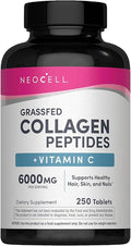 NeoCell Grassfed Collagen Peptides Plus Vitamin C Tablets - 250 Count